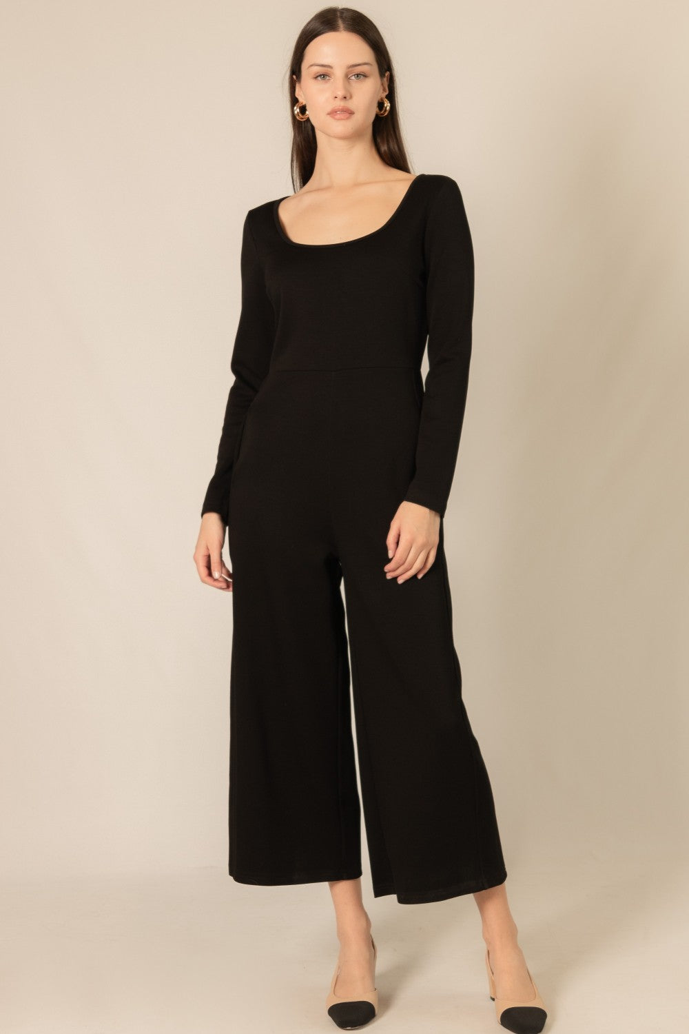 Sleek & Chic Black Wide Leg Jumpsuit