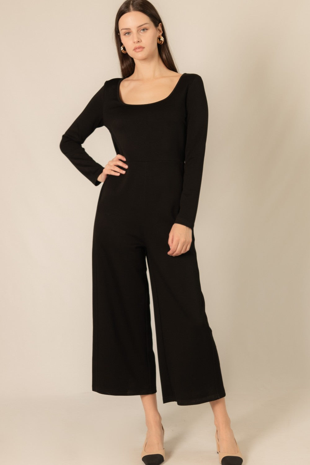 Sleek & Chic Black Wide Leg Jumpsuit