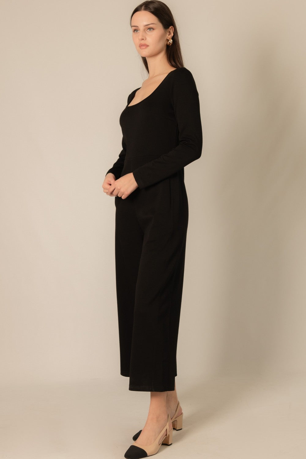 Sleek & Chic Black Wide Leg Jumpsuit