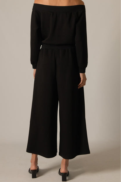 Ebony Sunday Stroll Off-Shoulder Jumpsuit