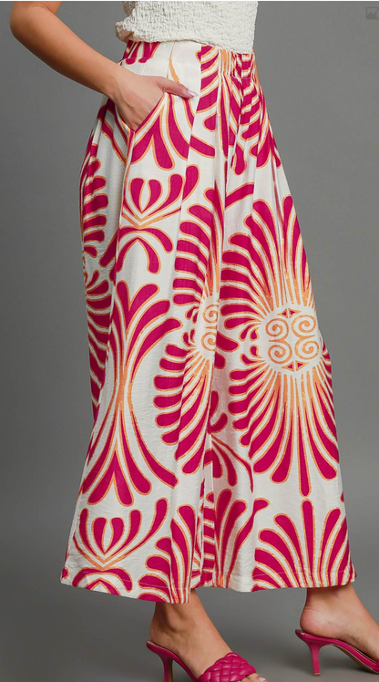 Pinky Printed Palazzo Pants