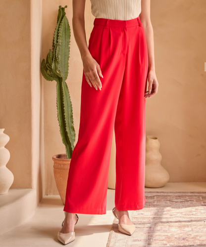 Fiery Red Trousers