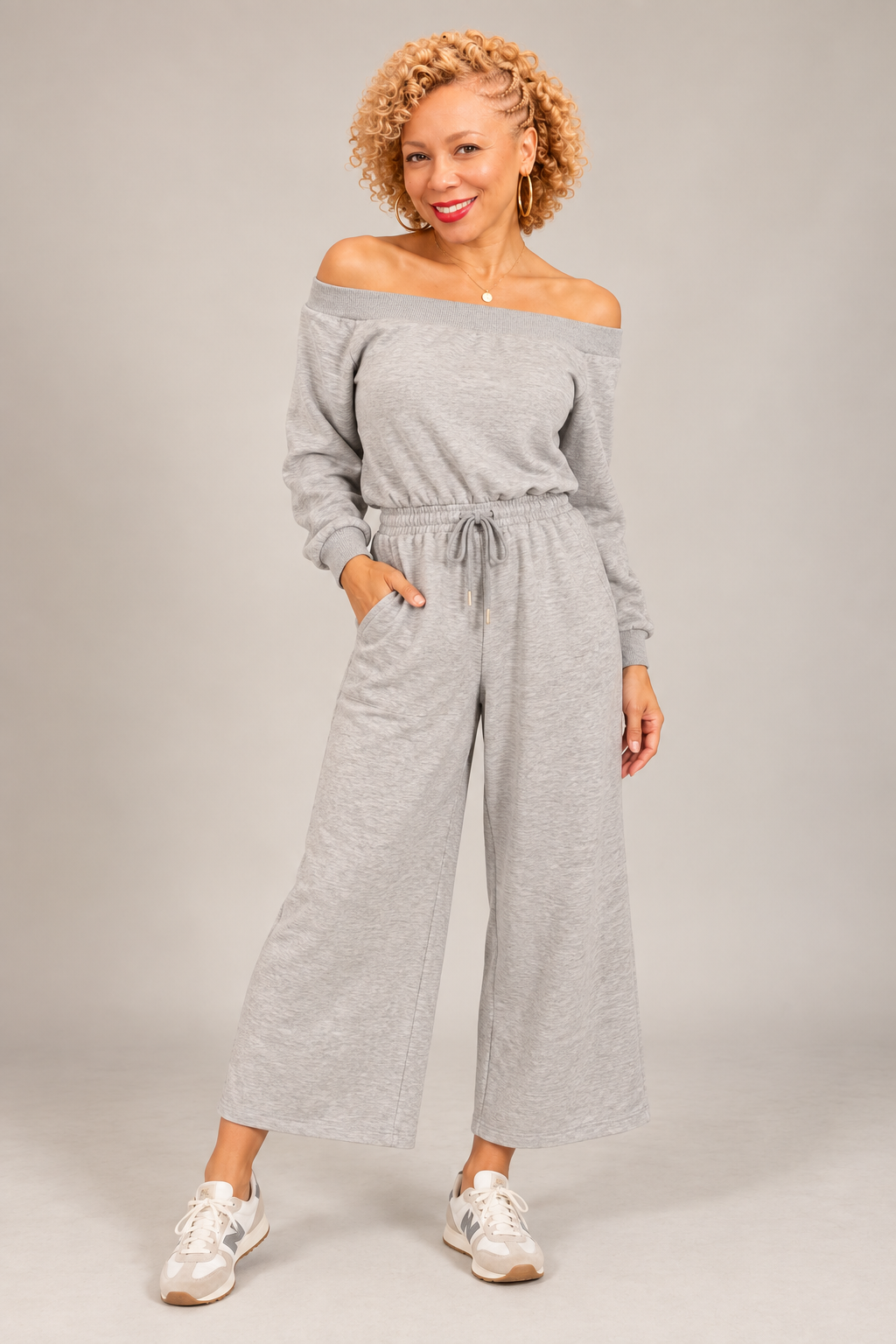 Haeather Sunday Stroll Off-Shoulder Jumpsuit