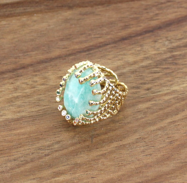 Amazonite Adjustable Ring