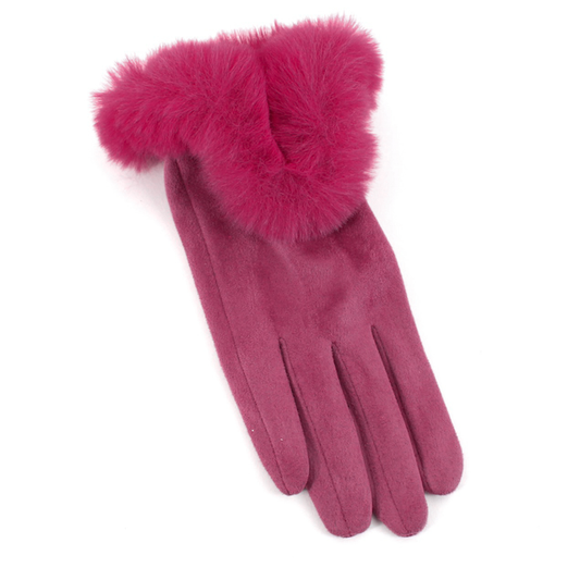 Furry Wine Gloves
