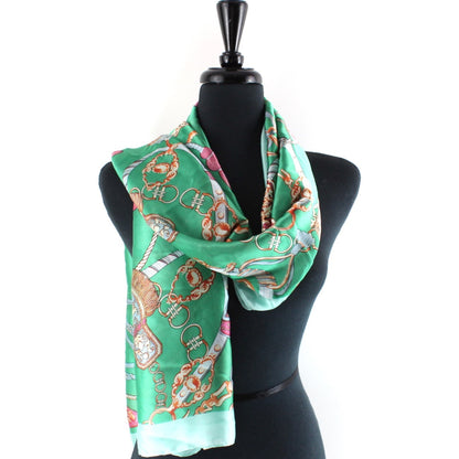 Green Chains Satin Scarf