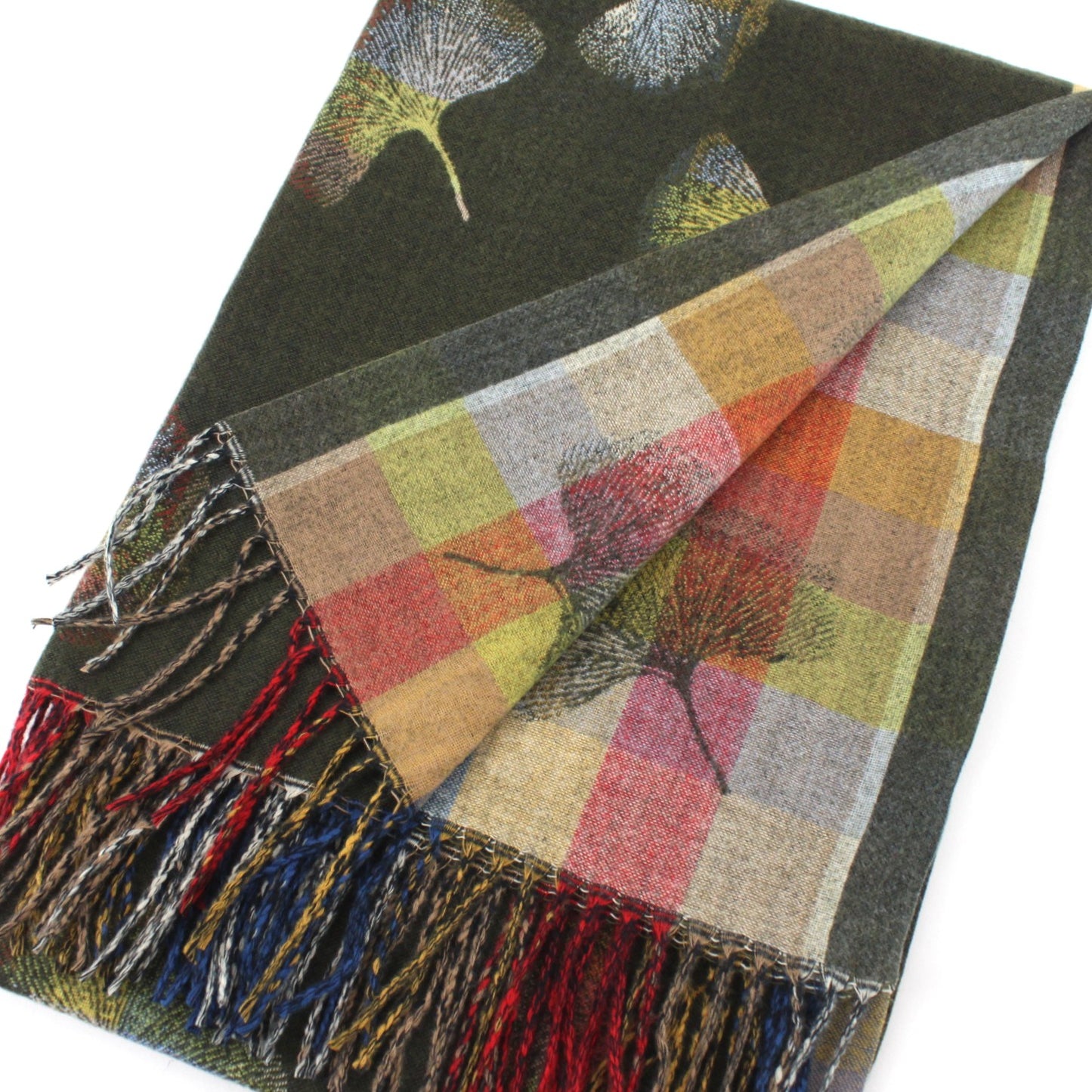 Olive Ginkgo Scarf