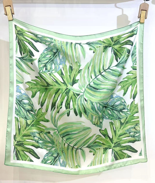 Tropical Palm Leaf Scarf