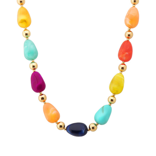 Rainbow Teardrops Necklace
