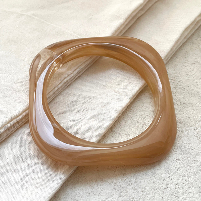 Amber Glow Sculptural Bangle
