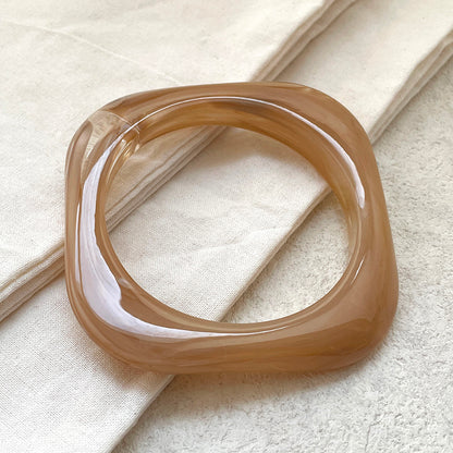 Amber Glow Sculptural Bangle