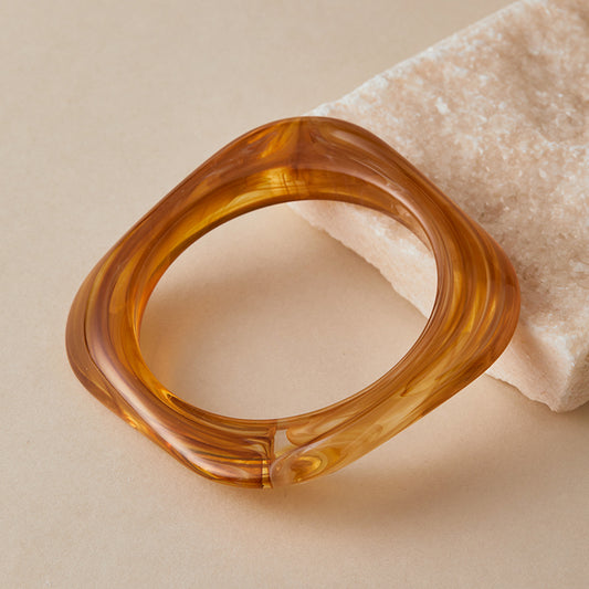 Amber Glow Sculptural Bangle