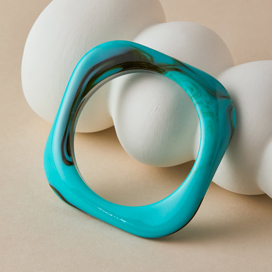 Turquoise Glow Sculpted Bangle