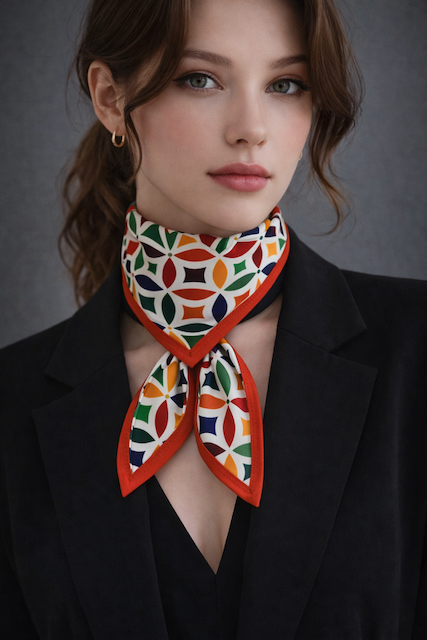 Red Elegance Square Scarf