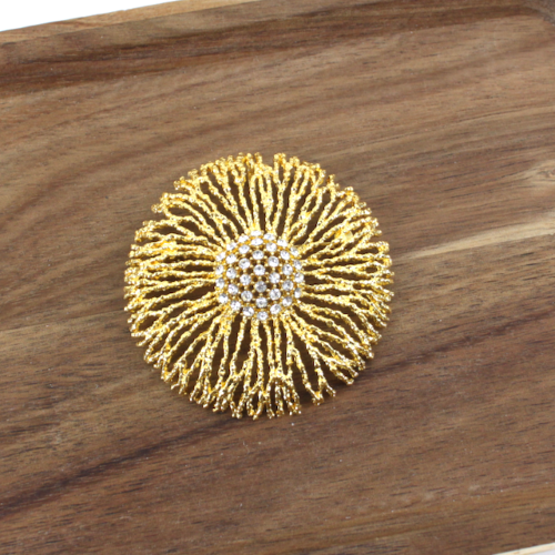 Golden Radiance Statement Brooch