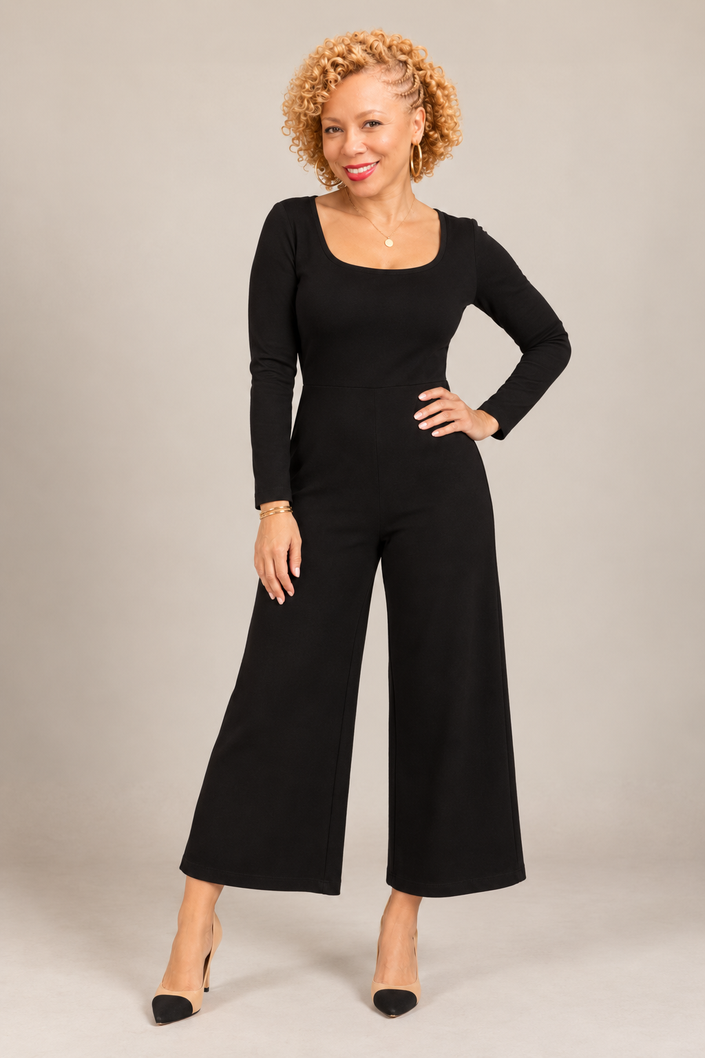 Sleek & Chic Black Wide Leg Jumpsuit