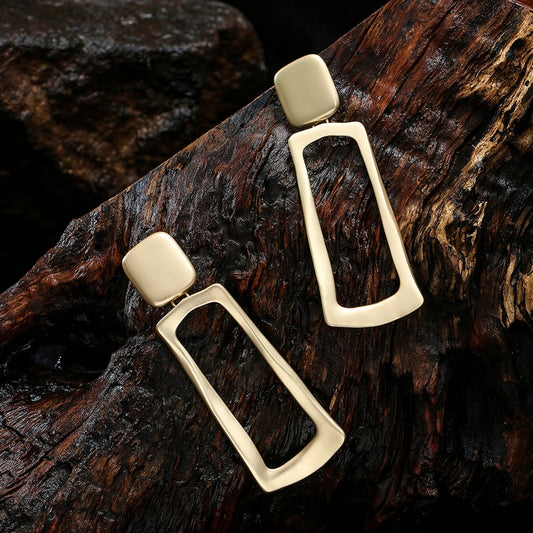 Gold Sculptural Drop Earrings
