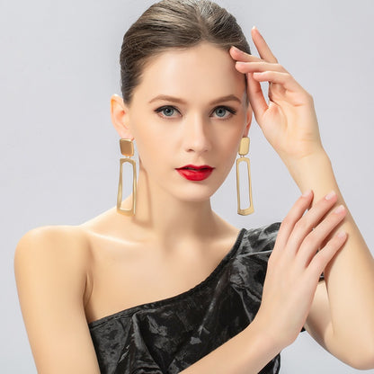 Gold Sculptural Drop Earrings