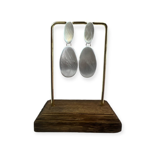 Silver Oval Drops