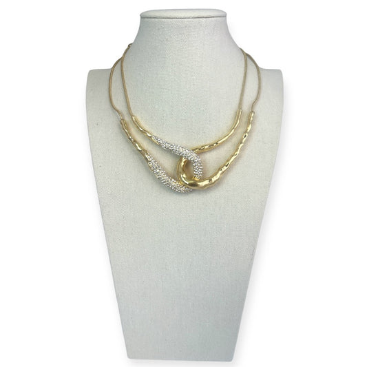 Linked in Golden Bling Necklace