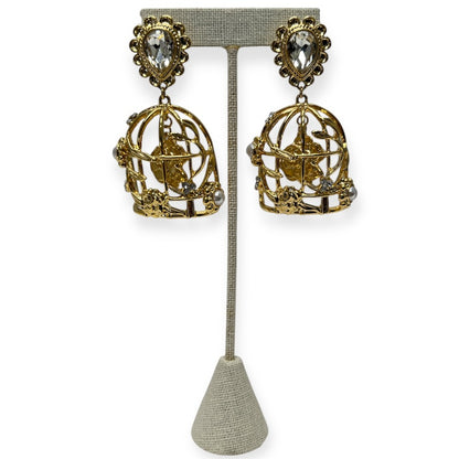 Golden Garden Cage Earrings