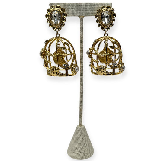 Golden Garden Cage Earrings