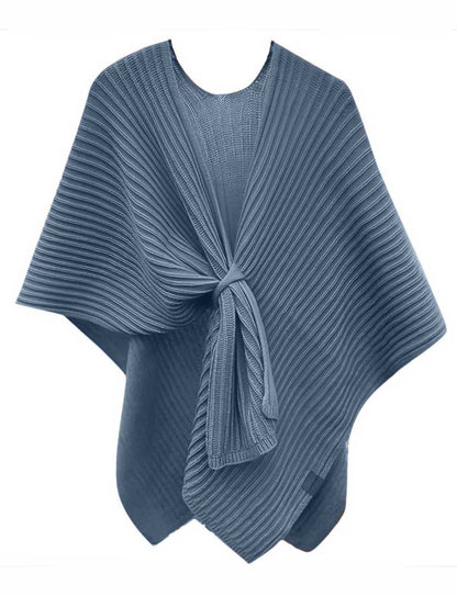 Ribbed Knit Loop Shawl (5 Colors)