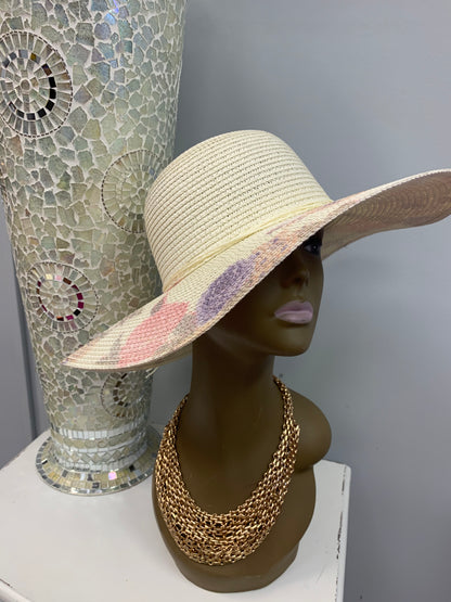 Floral Bow Straw Hat