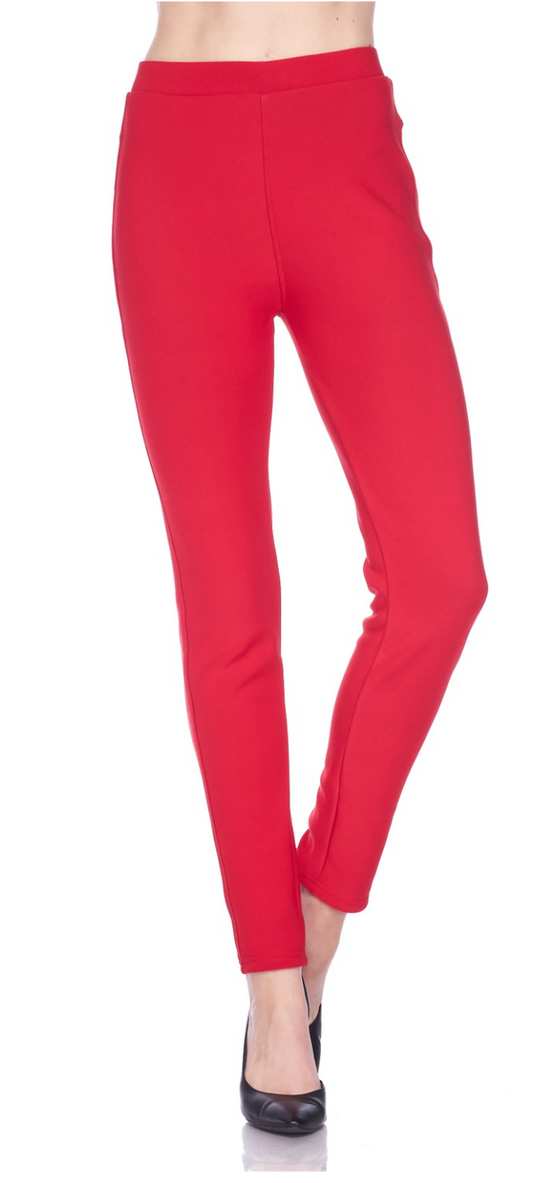 Sleek Slim Pants (Red)
