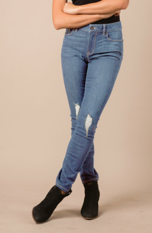 Distressed Effect Skinny Jeans