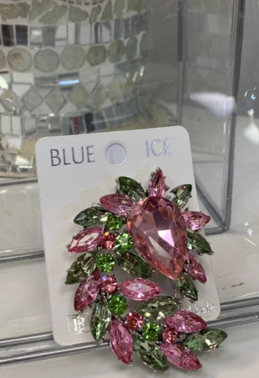 Pink and Green Broach
