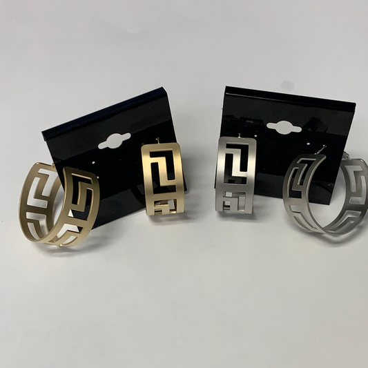 Matte Laser Cut Hoops (2 Colors)