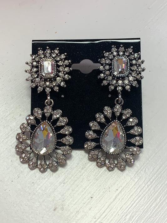 Black Rhinestone Clip-Ons