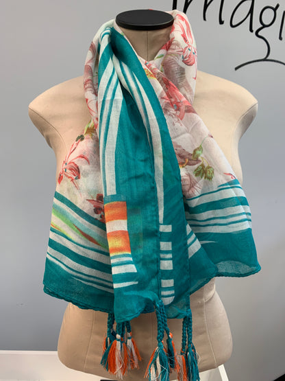 Green Stripe Scarf