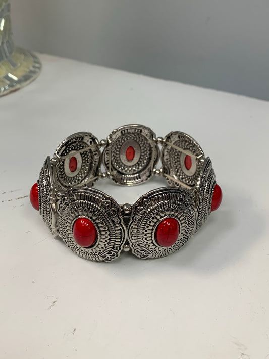 Red Jeweled Bracelet