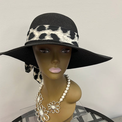 Sassy Black Straw Hat