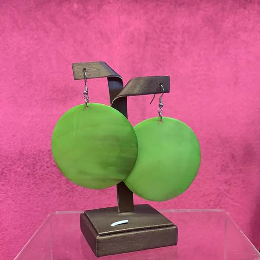 Lime Shell Earrings (Large)