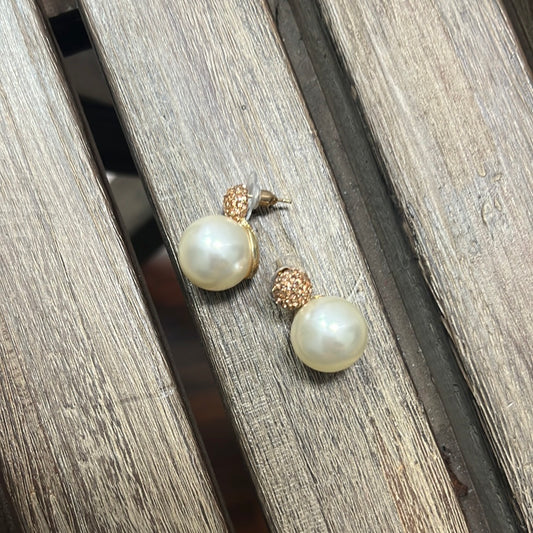 Rose Gold Pearl Drop