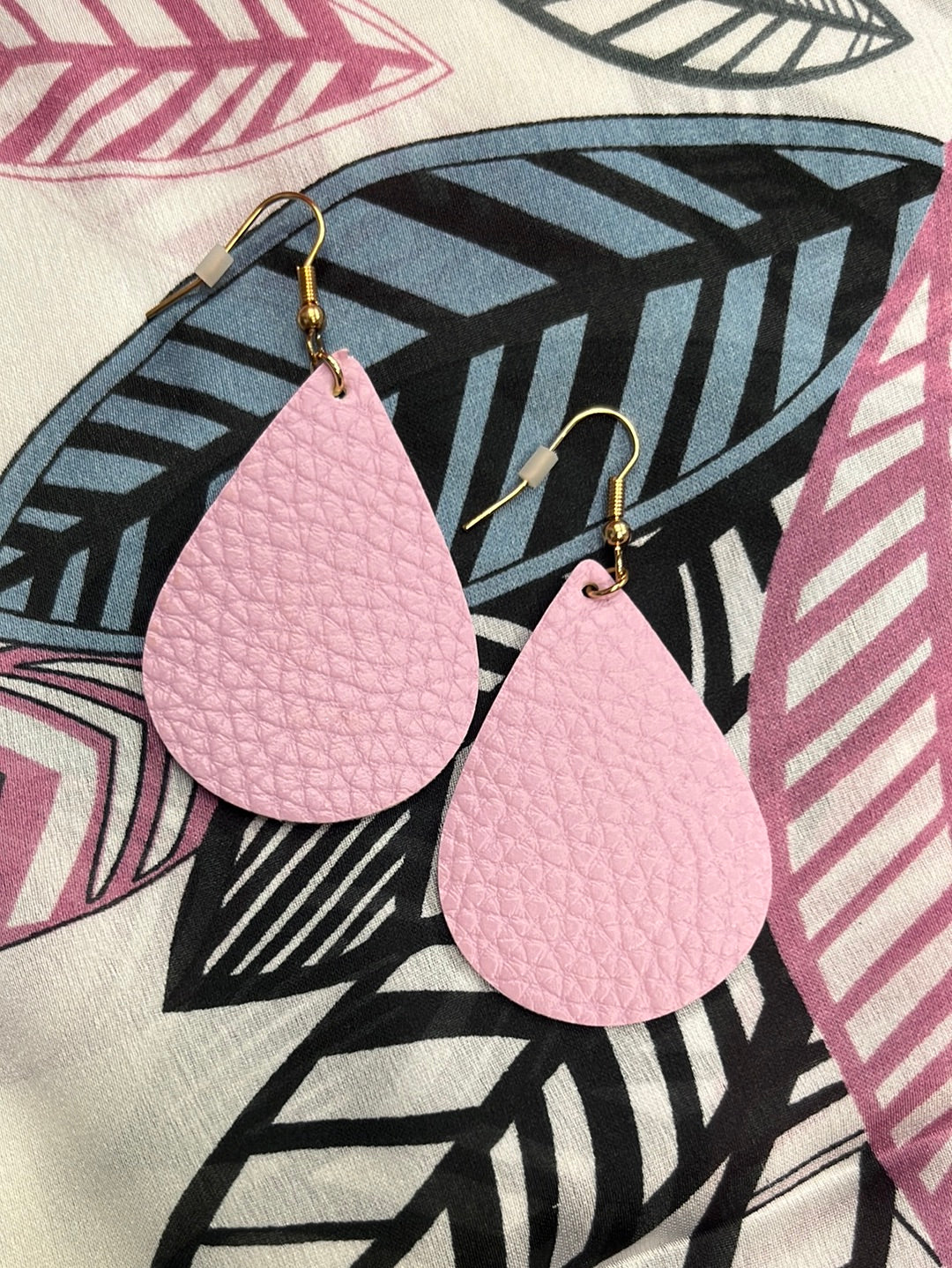 Little Lavender Leather Earrings