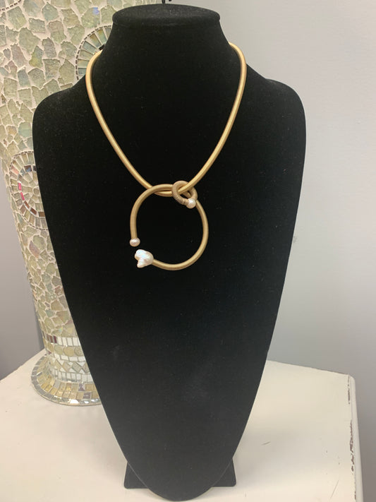 Gold Pearl 2-Way Necklace